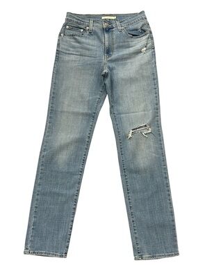 Levi's 724 High Rise Straight Jeans - Light Wash Denim